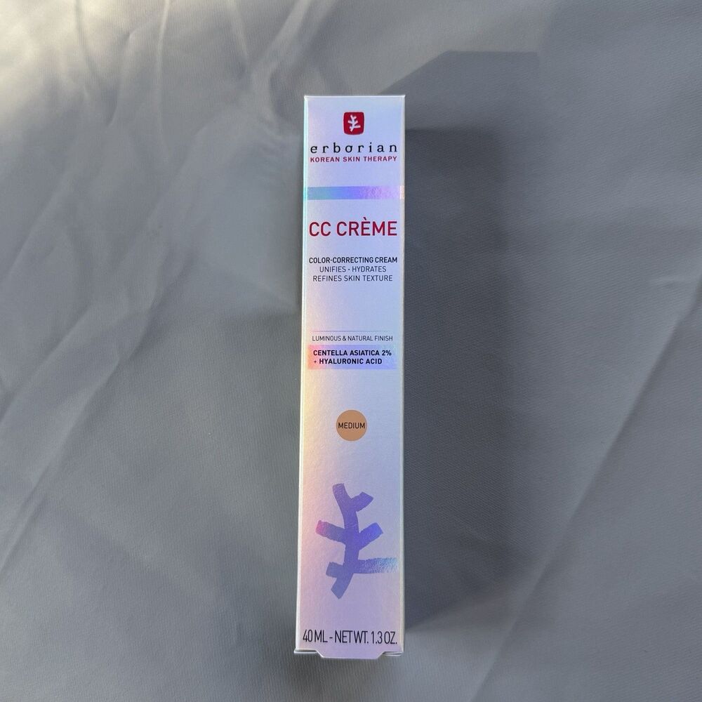 NEW FORMULA! SPF 30 Erborian CC Cream Crème MEDIUM FullSize 40ml Hyaluronic Acid